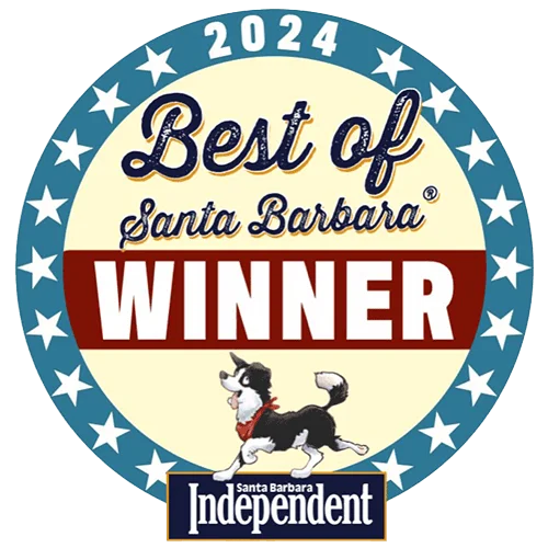 Best of Santa Barbara 2024 Winner badge by Rockstar Transportation.
